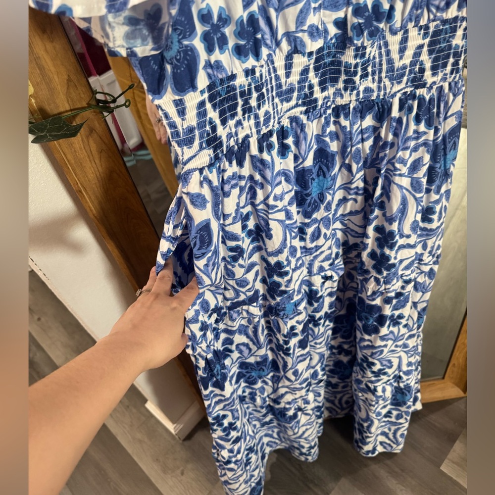 SugarLips Celeste Floral Palmer Poplin Tiered Maxi Dress - Picture 5 of 6